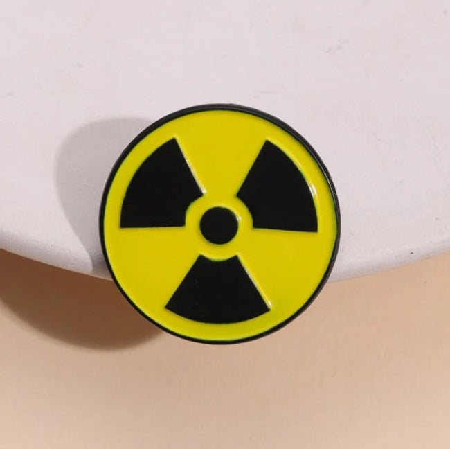 Radiation sign Enamel pin