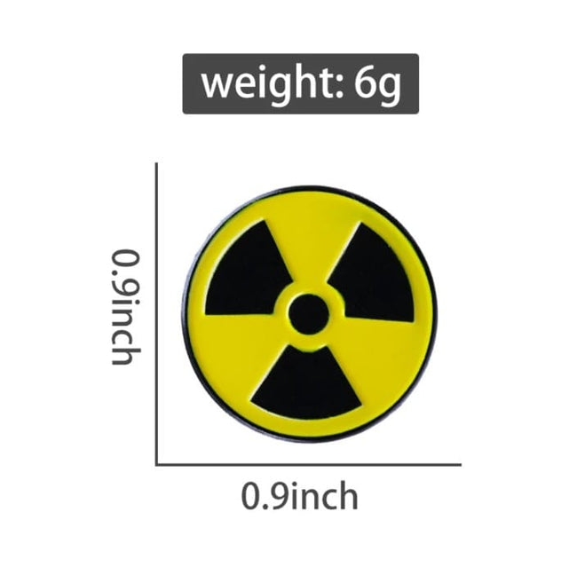 Radiation sign Enamel pin