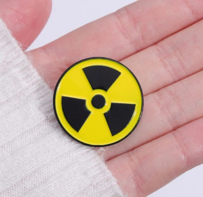 Radiation sign Enamel pin