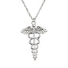 vintage caduceus pendant