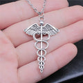 vintage caduceus pendant