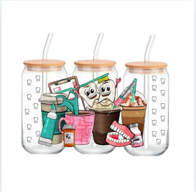 Dentist theme inspired Glass Tumbler