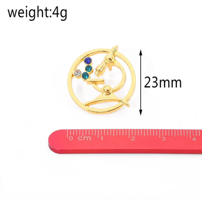 Microscope Brooch